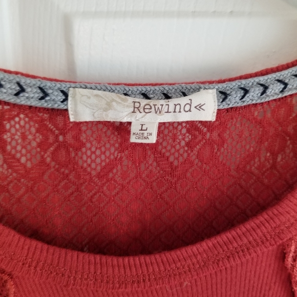 Orange lace tunic tank top - Picture 5 of 5